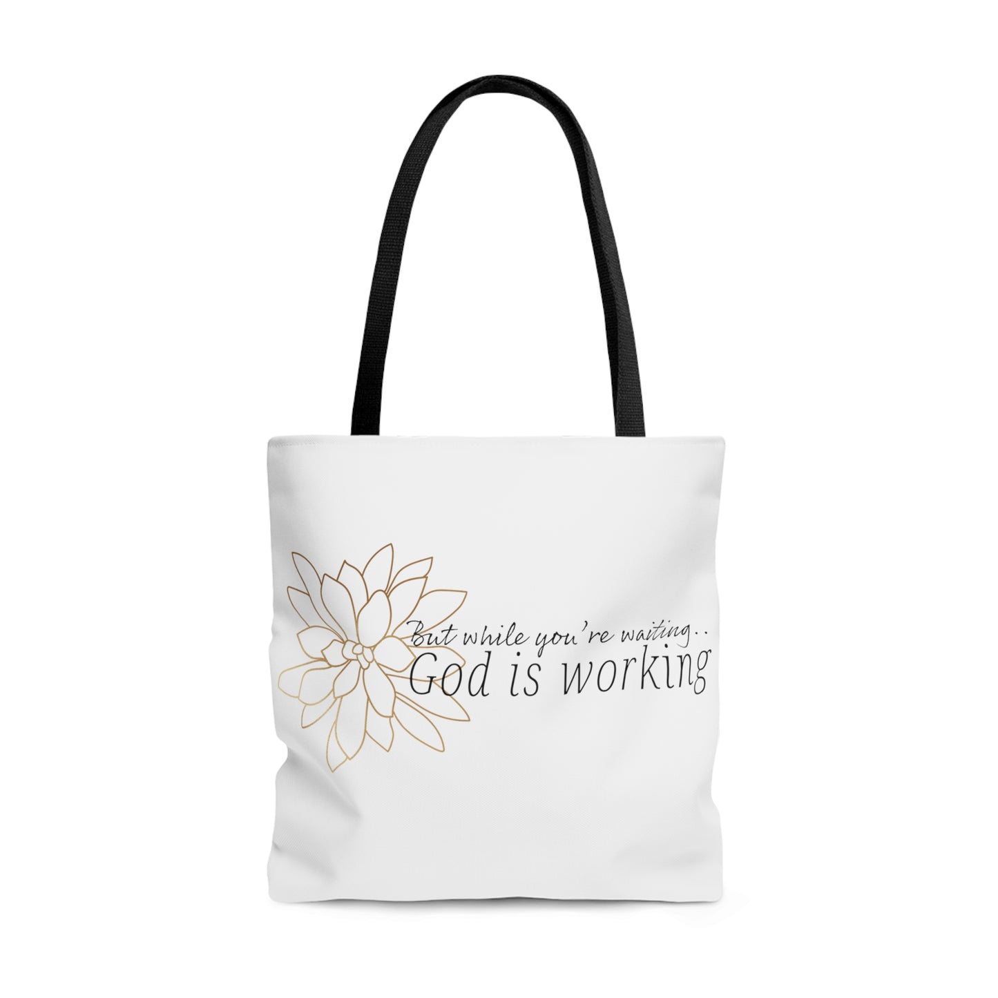 God is Working Tote Bag, Women's Tote Bag, Trendy Christian