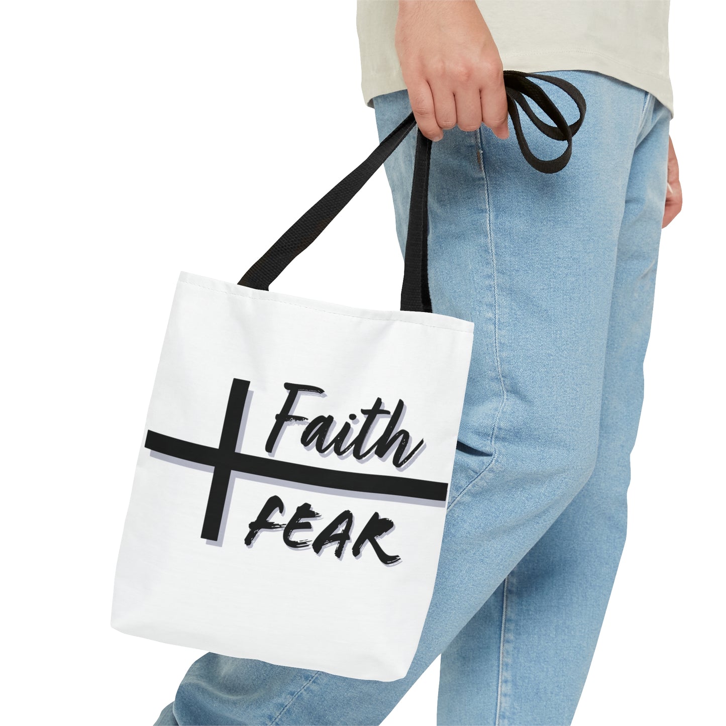 Faith Over Fear Tote Bag, Trendy Christian, Faith Tote Bag
