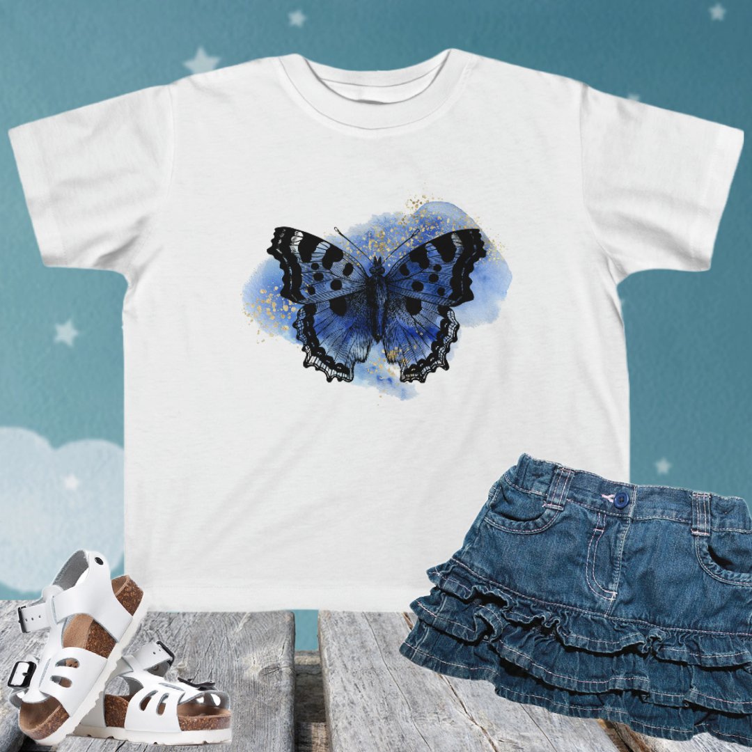 Toddler's Fine Jersey Tee, Kids Butterfly Shirt, Toddler's Short Sleeve T-Shirt