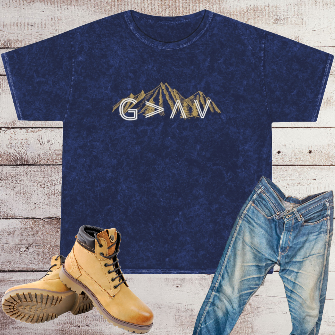 Unisex Mineral Wash T-Shirt, Bible Verse T-Shirt, Regular Fit Crewneck, Faith Shirt