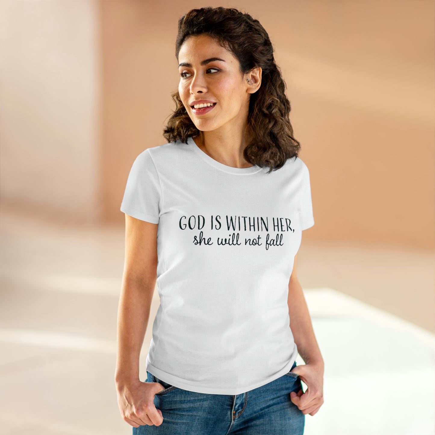 Ladies Bible Verse Shirt, Relaxed Fit Short Sleeve T-Shirt, Ladies Crewneck, Woman's Cotton Tee